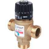 Термостатический смесительный клапан Stout 1 НР 35-60°С KV 1.6 SVM-0120-166025