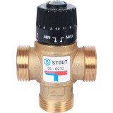 Термостатический смесительный клапан Stout 1 НР 35-60°С KV 2.5 SVM-0120-256025