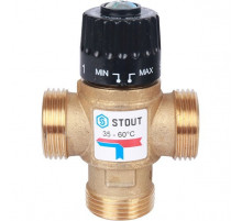 Термостатический смесительный клапан Stout 1 НР 35-60°С KV 2.5 SVM-0120-256025