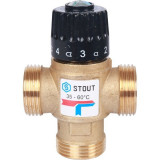 Термостатический смесительный клапан Stout 1 НР 35-60°С KV 2.5 SVM-0120-256025