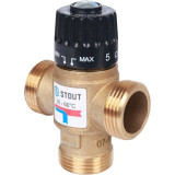 Термостатический смесительный клапан Stout 1 НР 35-60°С KV 2.5 SVM-0120-256025