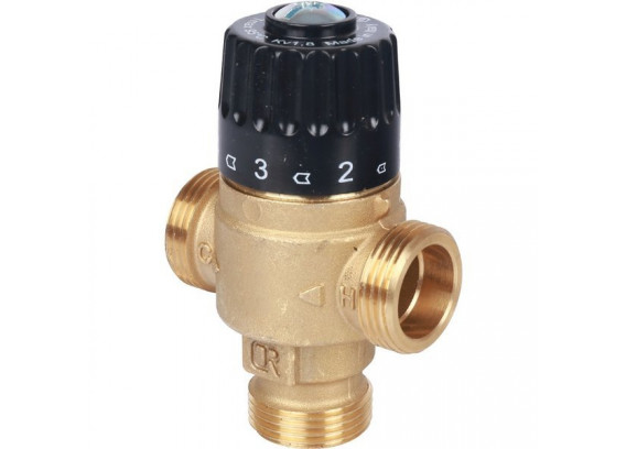 Термостатический смесительный клапан Stout 3/4 НР 30-65°С KV 1.8 SVM-0125-186520