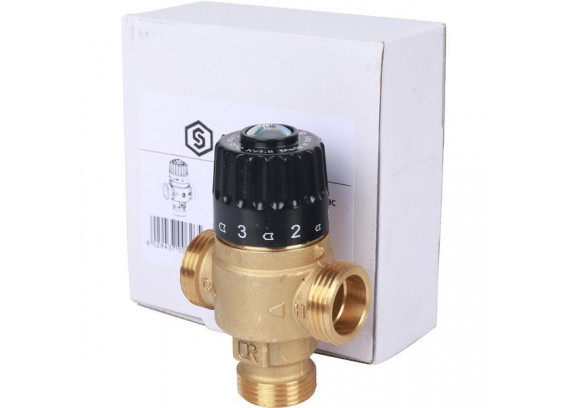 Термостатический смесительный клапан Stout 3/4 НР 30-65°С KV 1.8 SVM-0125-186520