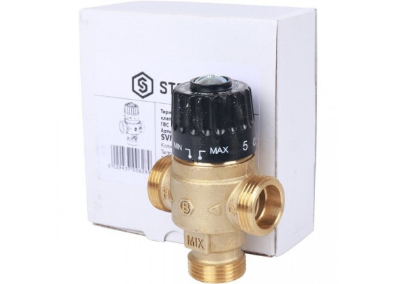 Термостатический смесительный клапан Stout 3/4 НР 30-65°С KV 2.3 SVM-0125-236520