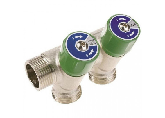 Коллектор модульный Elsen 3/4", 2 отвода, выход 3/4"EK