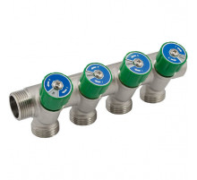 Коллектор модульный Elsen 1", 4 отвода, выход 3/4"EK
