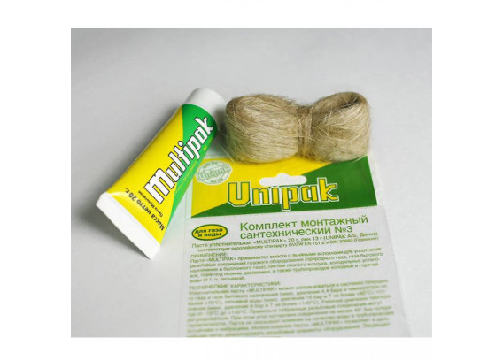 Комплект №3 Unipak паста Multipak 20 г + лен 13 г 8017056