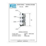 Соединение цанговое Remer 10 х 10 мм хромированное 125D