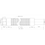 Труба гофрированная Mcalpine 1 1/4 х 32 мм (300-500 мм) MRMF1-05