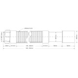 Труба гофрированная Mcalpine 1 1/2 х 40-50 мм (290-500 мм) MRMF2-05