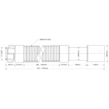 Труба гофрированная Mcalpine 1 1/4 х 40-50 мм (600-1500 мм) MRMF115S