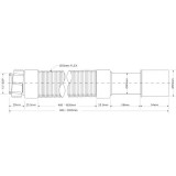 Труба гофрированная Mcalpine 1 1/4 х 40-50 мм (750-2000 мм) MRMF120S