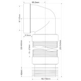 Труба фановая гофрированная Mcalpine 110 мм 90° с прокладкой (260-540 мм) MRWC-F11R