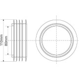 Манжета для фановой трубы Mcalpine 90 х 110 мм MRWC-OUTLET-PB