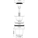 Выпуск для сифона без перелива Mcalpine 1 1/2 CWS70-CB