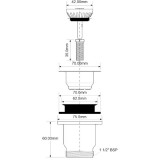 Выпуск для сифона без перелива Mcalpine 1 1/2 MRSKW3