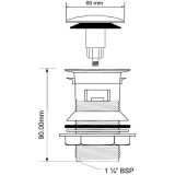 Выпуск для сифона с переливом Mcalpine 1 1/4 CW60-CB