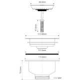 Выпуск для сифона без перелива Mcalpine 1 1/2 MRSKW7