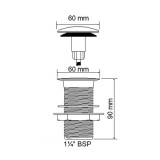 Выпуск для сифона без перелива Mcalpine 1 1/4 CWU60-CB