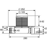 Трап Tece TECEdrainpoint S 110 низкий горизонтальный 50 мм 3601100