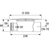 Сифон Tece TECEdrainpoint S 70 мм стандартный горизонтальный 3603500