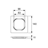 Основа для плитки Tece TECEdrainpoint S 100 мм без рамки 3660016