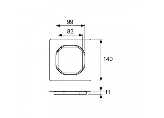 Основа для плитки Tece TECEdrainpoint S 100 мм без рамки 3660016