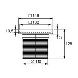 Основа для плитки Tece TECEdrainpoint S plate 150 мм в стальной рамке 3660011