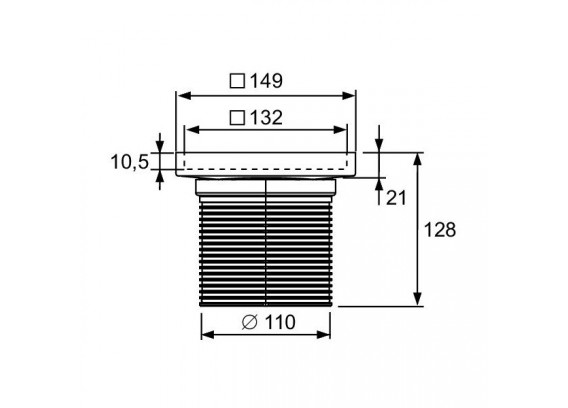 Основа для плитки Tece TECEdrainpoint S plate 150 мм в стальной рамке 3660011