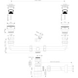 Сифон для 2-х раковин Mcalpine 1 1/2 х 40 мм бутылочный с выпуском и пробкой MRSK5