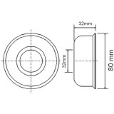 Отражатель Mcalpine 32 мм глубокий, пластиковый F32