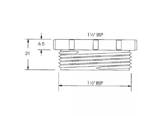 Переходник Mcalpine 1 1/4 ВР - 1 1/2 НР HC55