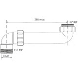 Отводная труба 90° Mcalpine 1 1/2 х 1 1/2 с отводом на 90° HC13