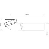 Отводная труба 90° Mcalpine 1 1/2 х 40 мм HC12-RU