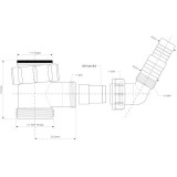 Муфта для сифона Mcalpine 1 1/2 НГ х 1 1/2 НР с адаптером 40ESW