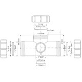 Тройник Mcalpine 40 мм х 40 мм х 1 1/2 НР с разделением потоков 40TD