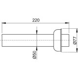 Трубка с обрамлением Alcaplast 50 мм, длина 220 мм P047