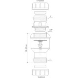 Обратный клапан для канализации Mcalpine 19-23 мм вертикальный TUN5-CL