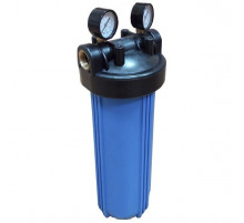 Колба фильтра Kristal Filter Big Blue 20 NT1 матовая с 2 манометрами 3301110