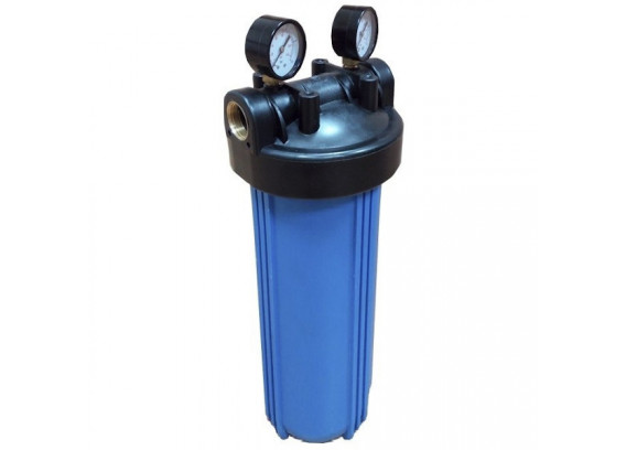 Колба фильтра Kristal Filter Big Blue 20 NT1 матовая с 2 манометрами 3301110