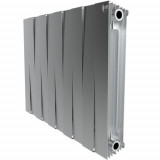 Радиатор биметаллический Royal Thermo PianoForte 500 мм - 10 секций (серебристый)