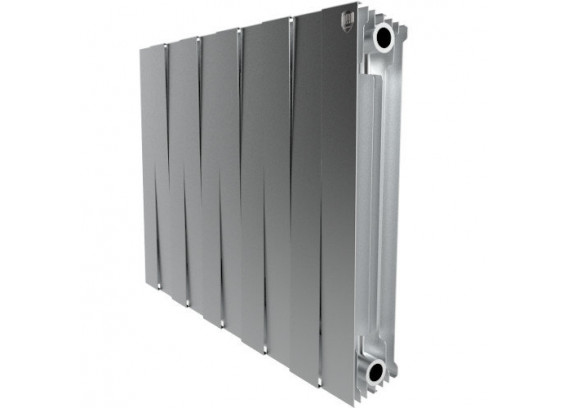Радиатор биметаллический Royal Thermo PianoForte 500 мм - 10 секций (серебристый)