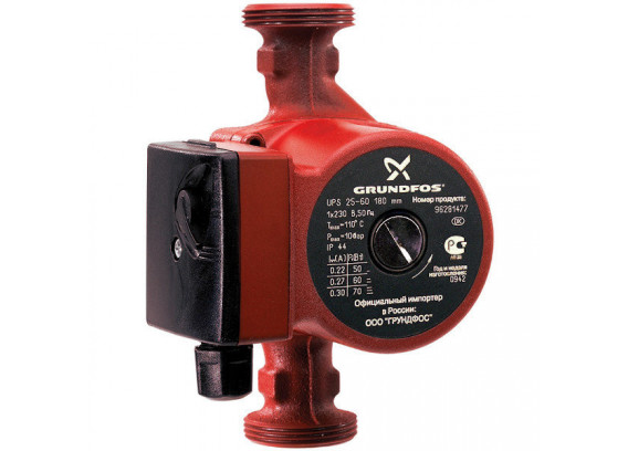 Насос циркуляционный Grundfos UPS 25-60 180 мм 96281477