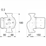 Насос циркуляционный Grundfos UPS 32-100 180 мм 95906500