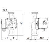 Насос циркуляционный Grundfos UPS 32-60 180 мм 96281496