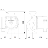 Насос циркуляционный Grundfos UPS 32-80 180 мм 95906443