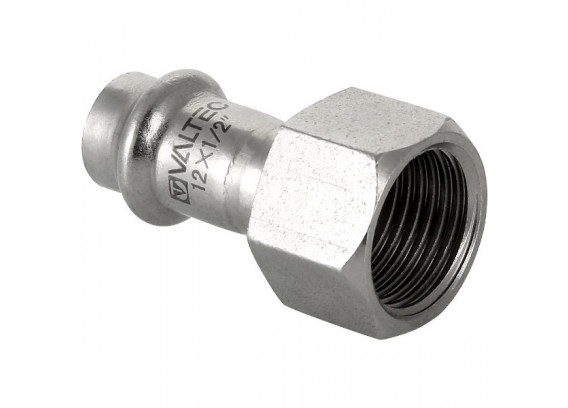 Соединитель Valtec 12 мм х 1/2" ВР из нержавеющей стали VTi.902.I.001204
