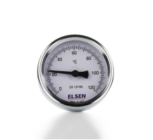 Термометр Elsen биметаллический, осевой, Ø 80, 1/2", шток-50 мм, D штока 9 мм