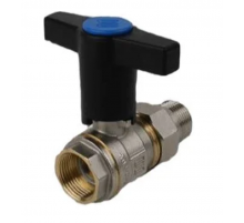 Кран шаровой Elsen 1/2" НВ американка, высокая ручка из пластмассы