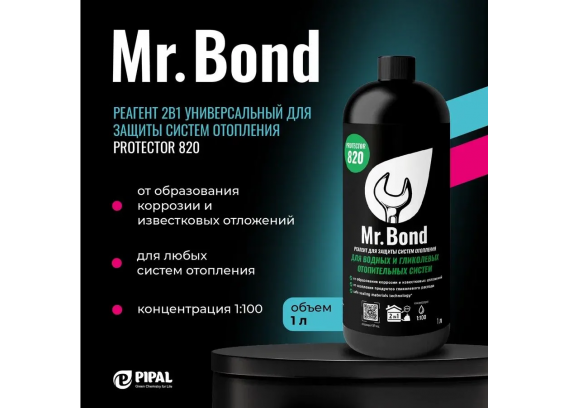 Реагент Mr.Bond Protector 820 2в1 для антибактериальной очистки и защиты 1 л